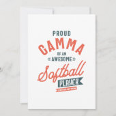 Frauen Gamma einer Softball-Spielerin Muttersprach Dankeskarte (Vorderseite)