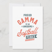 Frauen Gamma einer Softball-Spielerin Muttersprach Einladung (Vorderseite)