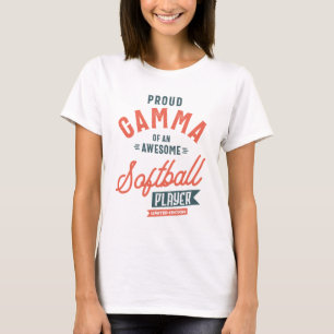 Frauen Gamma einer Softball-Spielerin Muttersprach T-Shirt