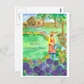 Frauen GartenAllianz Hallo Gärtnerfreund Postkarte (Vorne/Hinten)