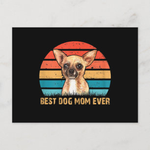 Frauen geben besten Hundemama je Chihuahua an Postkarte