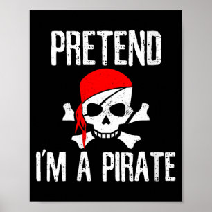 Frauen Geben vor, ein Pirat zu sein - Totenkopf Lu Poster