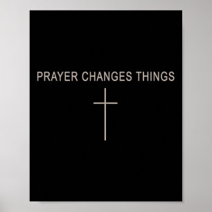 Frauen Gebet verändert Dinge Christlicher Minimali Poster