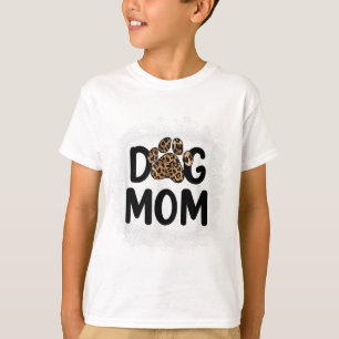 Frauen gebleicht Hunde Mama Hund Mama Paw Leopard T-Shirt