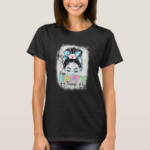 Frauen Gebleichtes Hoppy-Krankenschwester-Unordent T-Shirt