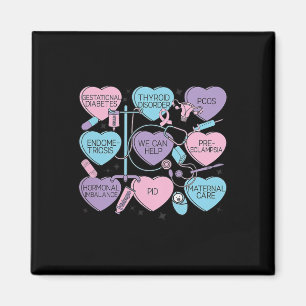 Frauen Geburtshilfe Valentinstag Krankenschwester Magnet