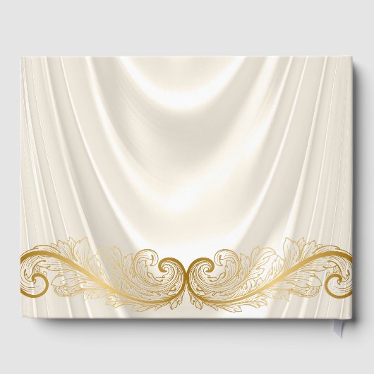 Frauen Geburtstagsparty Gästebuch Elfenbeingold (Rückseite)