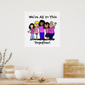 Frauen gegen Brustkrebs-Poster Poster (Küche)