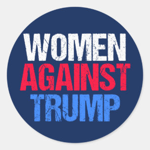 Frauen gegen Donald Trump Runder Aufkleber