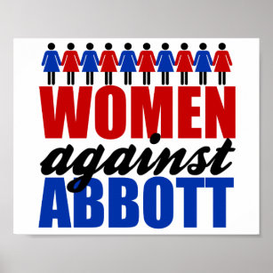 Frauen gegen Greg Abbott Texas politisch Poster
