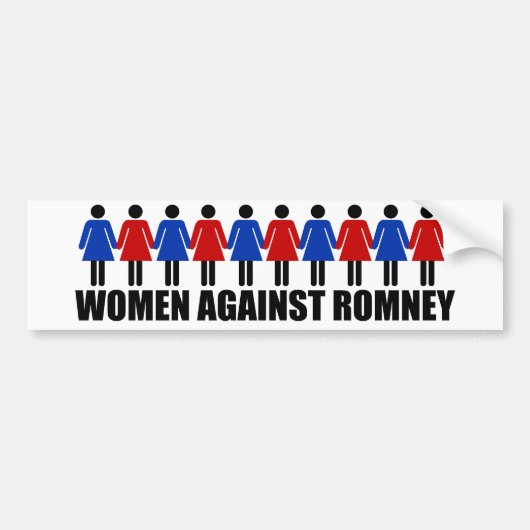 Frauen gegen Romney Autoaufkleber (Vorne)