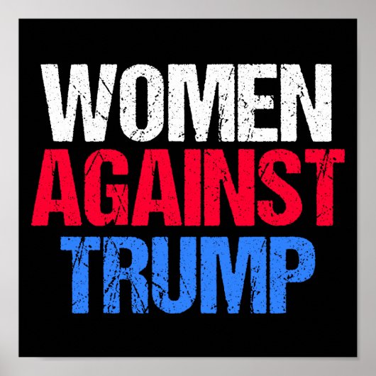 Frauen gegen Trump 2024 Wahl schwarz Poster (Vorne)