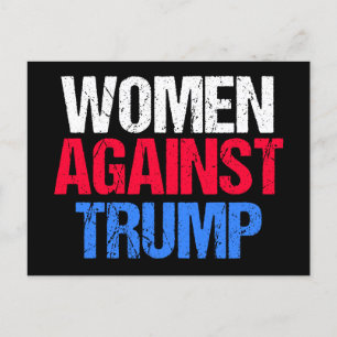 Frauen gegen Trump 2024 Wahl schwarz Postkarte