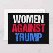 Frauen gegen Trump 2024 Wahl schwarz Postkarte (Vorne/Hinten)