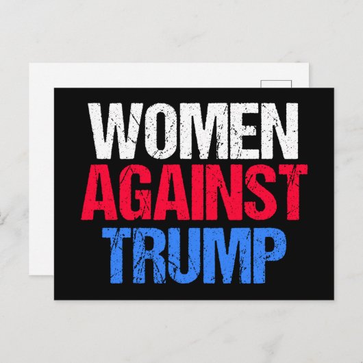 Frauen gegen Trump 2024 Wahl schwarz Postkarte (Vorne/Hinten)