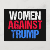 Frauen gegen Trump 2024 Wahl schwarz Postkarte (Vorderseite)