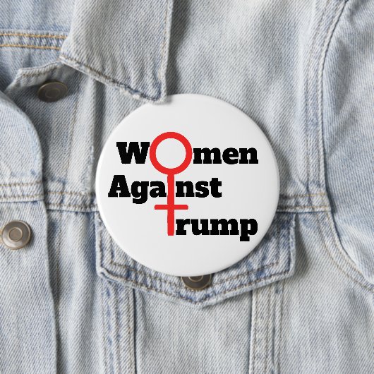 Frauen gegen Trump Button (Beispiel)