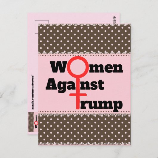 Frauen gegen Trump Postcard Postkarte (Vorne/Hinten)