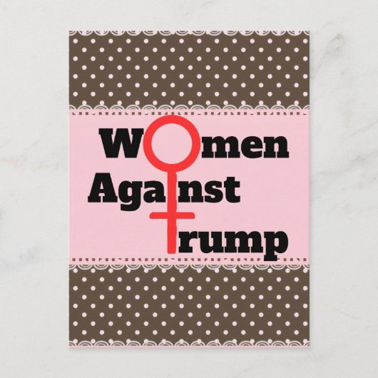 Frauen gegen Trump Postcard Postkarte (Vorderseite)