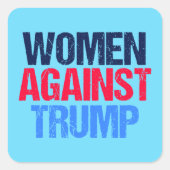 Frauen gegen Trump Quadratischer Aufkleber (Vorderseite)