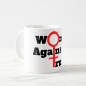 Frauen gegen Trump-Tasse Kaffeetasse (Vorderseite Links)