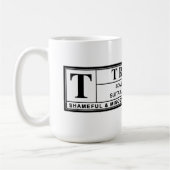 Frauen gegen Trump-Warnschild Kaffeetasse (Links)