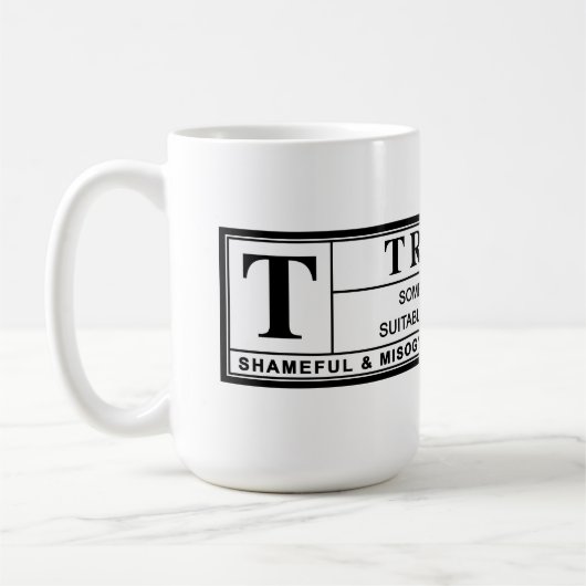 Frauen gegen Trump-Warnschild Kaffeetasse (Links)