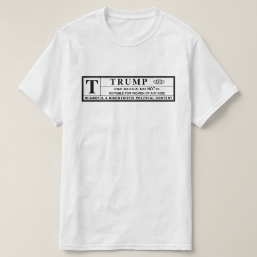Frauen gegen Trump-Warnschild T-Shirt (Design vorne)