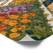 Frauen gehen in einem französischen Küstendorf spa Poster (Ecke)