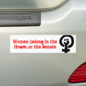 Frauen gehören im Haus… oder im Senat Autoaufkleber (Auf Auto)