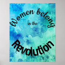 Frauen gehören in die Revolution Zitat Aquarell