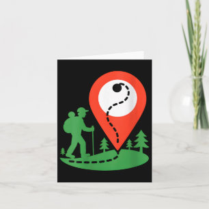 Frauen Geocaching Wandern im V-Nacken Karte