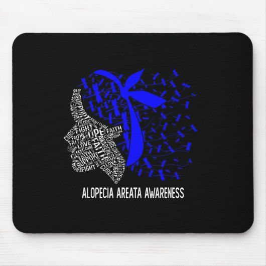 Frauen Geschenke tragen wir Blue für Alopecia Area Mousepad (Vorne)