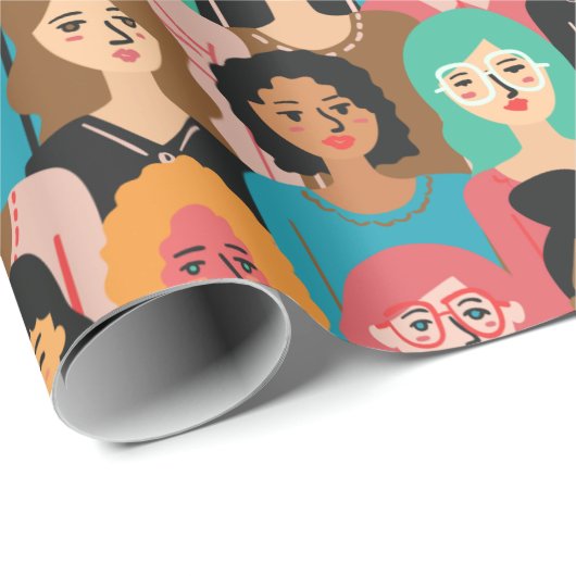 Frauen Geschenkpapier (Rolleneckpunkt)