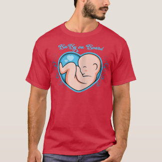 Frauen Geschlecht offenbart Jungenbaby an Bord Fra T-Shirt