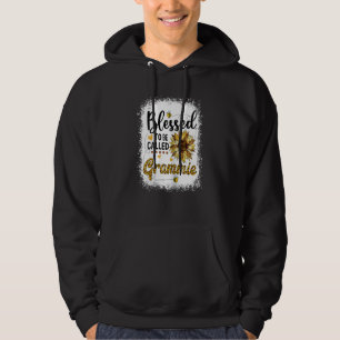 Frauen gesegnet, als Grammie Sonnenblumenmoth beze Hoodie