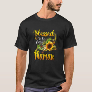 Frauen gesegnet, als Mamaw Sonnenblumenmutter beze T-Shirt