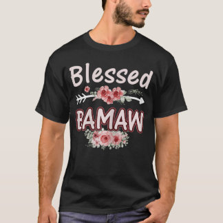 Frauen Gesegnet Bamaw Floral Mutter Oma Weihnachte T-Shirt