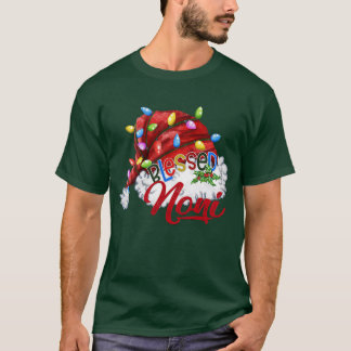 Frauen gesegnet Noni Weihnachtsmannmütze Xmas Ligh T-Shirt
