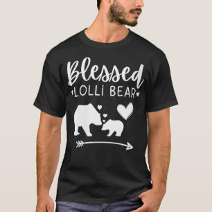Frauen Gesegneter Lolli Bär Baby Würfel Herzen & P T-Shirt