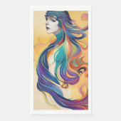 Frauen Gesicht Avatar Modernes Handtuch Serviette (Vorderseite)