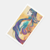 Frauen Gesicht Avatar Modernes Handtuch Serviette (Ecke)