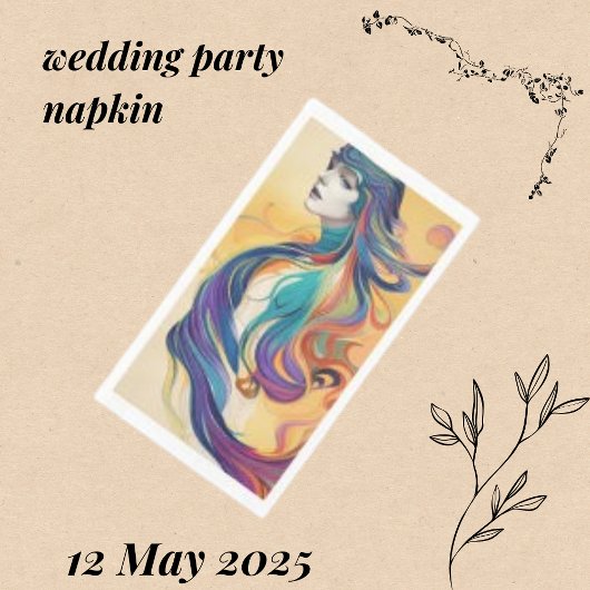 Frauen Gesicht Avatar Modernes Handtuch Serviette