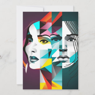 Frauen Gesicht Feiertagskarte