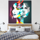 Frauen Gesicht Leinwanddruck (Insitu (Schlafzimmer))