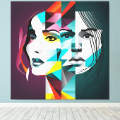 Frauen Gesicht Leinwanddruck (Insitu (Holzboden))