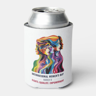 Frauen Gesichter Kunst Internationaler Frauentag Dosenkühler