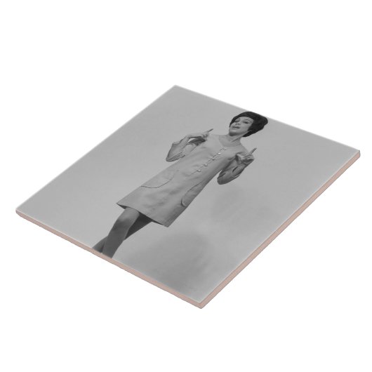 Frauen-Gestikulieren Fliese (Seite)