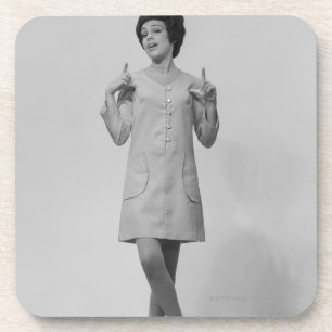 Frauen-Gestikulieren Getränkeuntersetzer