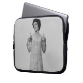 Frauen-Gestikulieren Laptopschutzhülle (Vorderseite Links)